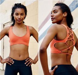 Black Wire Yoga Bra Green Sexy Back Cross Fitness Running Tank Top Bras Orange Outdoor Sports Crop Tops Pink Underwear Women7962985