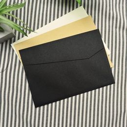 Gift Wrap 10pcs 16.2 11.4cm Black White Kraft Paper Blank Envelope Greeting Card Postcard Business