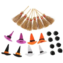 Party Decoration Halloween Mini Felt Witch Hats Sets Wine Bottle Decor DIY Craft For Home Bar Supplies