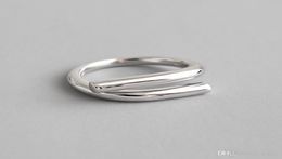 100 925 Sterling Silver Irregular Parallel and Staggered Open Rings for Women Sterling Silver 925 Jewellery Statement Ring5924584