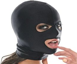 Fetish Mask Hood Sexy Toys Open Mouth Eye Bondage Party Adult Game BDSM Set8405216