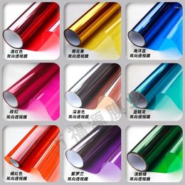 Window Stickers Colour Film Glass Sticker Heat Insulation Sunscreen Shading Transparent Self-adhesive Decorative