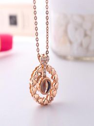 Love Memory Custom Name Projection Necklace Rose Gold 100 Languages I Love You Choker Women Personalised Jewellery Friendship Gift3009892