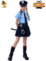 Dress Up America Police Costume for Kids - Police Officer Costume for Girl - Cop Uniform Set with Accessories Party Show Gifts