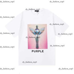 purple brand shirt Wholesale American fashion Brand tshirts for men and women fashionable street T-shirts for couples luxurious short sleeves purple shirt 688