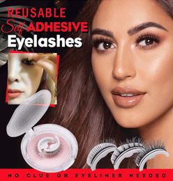 1 pairs Selfadhesive False eyelashes Reusable Natural Long Thick Eyelash Multiple Reversible Glue Eye lash 14861183057