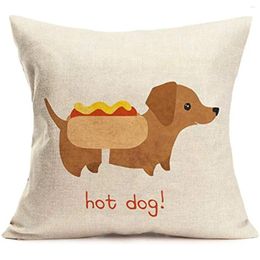 Pillow Adorable Dog Animal Pattern Cover Decorative For Sofa Bed Chair Square 18 X Inches