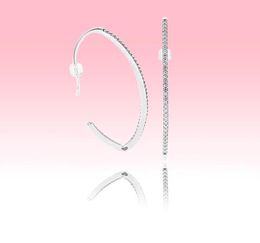 Simple CZ diamond Ear hook Earrings Women party Jewelry with Original box for 925 Sterling Silver Earring sets1894570