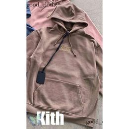Kith Hoodie Designer Hoodie Nakış Sweatshirts Erkek Kadın Kutu Kazanmış Sweatshirt Kalitesi Etiket Ceket Yüksek Erkekler ve Kadınlar Moda Hoodie Kith Gömlek 982