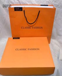 Gift Wrap 5pcs High Grade Large Orange Folding Box Bag Party Activity Wedding Scarf Purse Jewelry Packaging Decoration6991499