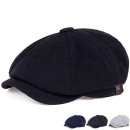 Cappello ottagonale retrò All-Match British Newsboy Hat Men and Women Out Beret Sun Shade Boina, Cappello da pittore, Cappello in avanti