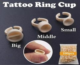 100pcs Disposable Silicone Tattoo Ink Rings Cup Permanent Makeup Pigment Holder Eyebrow Eyelash Extension Glue Divider Container5697919