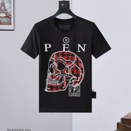 5a Mens Tshirt 2024 Pp Skull Diamond t Shirts Germany Brand Luxury Designers Letter 3d Dollar Bear Printing Polos Tshirts Women Skulls Tee Shorts Hoodie Tops 08 W8YV