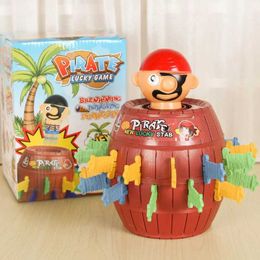 Party Games Crafts Party Pirate Bucket Game Children Funny Family Jumping Pirates Sword Tricky 3D Toy Barrel Table Floor Puzzle Jokes For Kids T240513