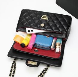 Factory wholesale ladies shoulder bags 4 colors classic embossed leather handbag retro large fashion chain bag elegant Joker black mobile phone coin purse 1092#