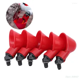 Other Bird Supplies 5Pcs/Set Automatic Fowl Drinker Feed Coop Poultry Chicken Water Drinking Cup For Feeder Farm Animal Accessories