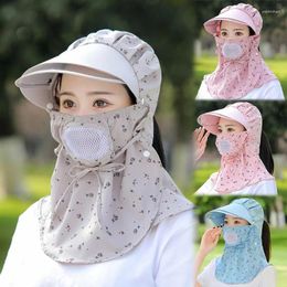 Wide Brim Hats Summer Sunscreen Hat Face Mask Neck Flap Cover Adjustable Breathable Outdoor Travel Anti UV Sun