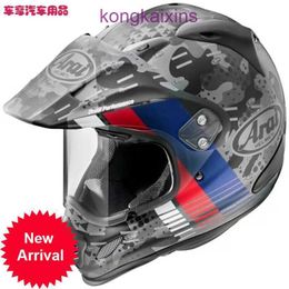 REGY Japan Arai Cross3 V4 Motorcycle Racing Equipment Four Seasons Mens Off Road Rally Helmet Cover BLUE Camo Blue S