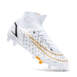 New Gold Soled High Top Men's Football Bot Spiked Sneakers Student Training Shotes Football Bot Women