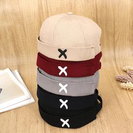 Ball Caps Men Women Summer Cotton Brimless Skullies Cap Fashion Beanies Street Melon Unisex Hip Hop Hats Adjustable Docker