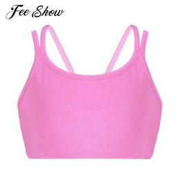 VEST Summer Childrens ärmlös löpande tank top springa tanken topp rund nacke solid axel rem skördetank topp sport topl2405