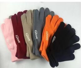 Fashion Unisex iGloves Colorful Mobile Phone Touched Gloves Men Women Winter Mittens Black Warm Smartphone Driving Gloves 2pcs a s1407619