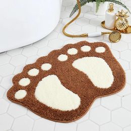 Bath Mats Cartoon Plush Bathroom Anti Slip Floor Mat Toilet Bedroom Absorbent Cute Foot Accessories Set