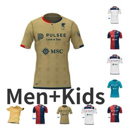 Soccer Jerseys 23/24 Genoa C.F.C. Jersey Home Away Rossoblu Puscas Coda Ekuban Yalcin Retegui Strootman 2023 20224 130Th Football Shir Otuml