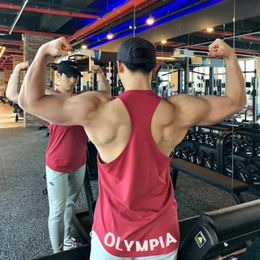 Mens cotton tank tops gym fitness muscle sleeveless shirt Male printing Undershirt basketball bodybuilding sports vest men 240515