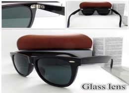 High quality Glass lens Metal hinge 54mm Fashion Men Women Plank frame Sunglasses Sport Vintage Sun glasses With box8826273