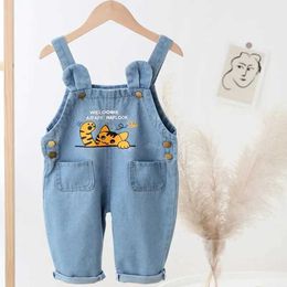 Overalls IENENS childrens clothing baby skydiving boys girls Dungary game sets denim jeans toddler jumpsuits d240516