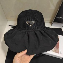 Fashion Bucket Hat Designers Fisherman Hats Baseball Cap Womens Wide Brim Hats Bow Foldable Storage Bag Sunshade Caps