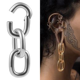 Vanku 2-piece chain ear stand weight for stretching ear cavity stainless steel ear gauge 6g 4mm ear plug tunnel body Jewellery 240430
