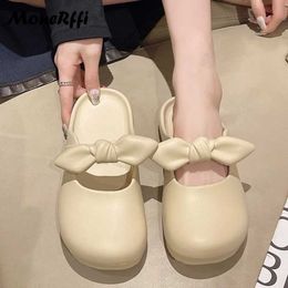 Slippers Fashion Sandals Waterproof Women Shoes Summer Outdoor Slides Soft Sole Garden Indoor Clogs Bow H240514