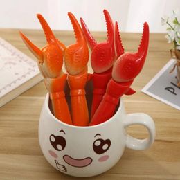Party Favor Cute Lobster Neutral Pen Student Ballpoint Pens School Office Stationery Supplies Funny Snack Picking Tool Gift For Children