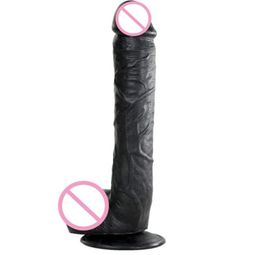 285CM Super Huge Black Dildos Strapon Thick Giant Realistic Dildo Anal Butt with Suction Cup Big Soft Penis Sex Toy For Women T208134202
