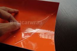 Stickers Premium Orange Glossy Vinyl wrap 3 Layers Car Wrap Film with air Free Size:1.52*20M/Roll