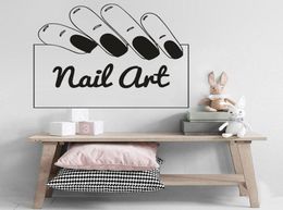 Wall Stickers Manicure Design Decal Nail Art Sign Window Nails Salon Decoration Artist Murals Custom LogoWallWall2806702