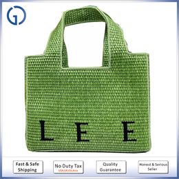 High quality handmade weave raffias handbag tote bag Plein Soleil summer for vacation beach mirror quality designer bag