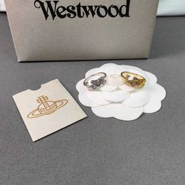 Brand New Westwoods LOVE Letter Saturn Ring Personalised Full Diamond Planet English Nail