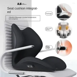 Pillow Heated Seat Integrated Backrest Office Massage Pad Chair Waist