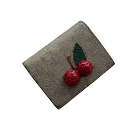 Garden Strawberry Designer Wallets Women Short Wallet Mini Chain Purses Buckle Hasp Credit Card Slots Woman Wallet Fashion Luxury Cute Coin Pocket Pochette Pouch