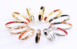 8mm designer H letter bracelets Bangle luxury womens Enamel bracelet jewelry Birthday Christmas Gift7071020