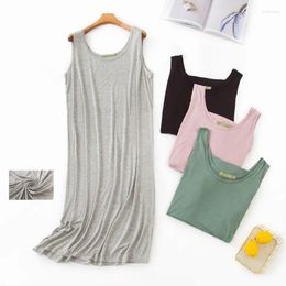 Women's Sleepwear Fdfklak Modal Vest Nightdress Loose Casual Nightwear For Ladies Sleeveless Summer Dress Nightgowns Vestidos Mujer