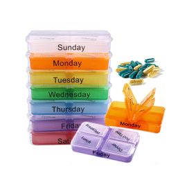 Items ly 7 Days Pill Case Tablet Sorter Medicine Weekly Storage Box Container Organiser 220711