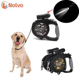 Dog Collars 8m 50kg Automatic Retractable Leash With LED Light For Big Dogs Large Pet Long Strong Traction Rope Walking Hiking Collar