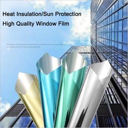 Window Stickers 50/60/70/80/90/100x300CM One Way Mirror Film Self-adhesive Reflective Solar Privacy Glass Tint