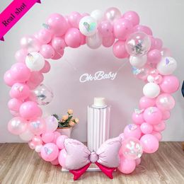 Party Decoration Pink Balloon Wreath Arch Kit Including 3D Colorful Butterflies Suitable For Girls' Birthdays Valentine's Day Decorations