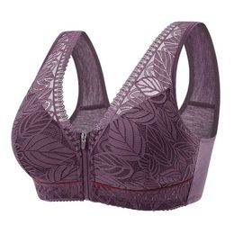 Maternity Intimates Maternity Nursing Bra for Front Button Breastfeeding Bra Plus Bralette Top Pregnant Women Vest Lace Large Underwear Lingerie Y240515