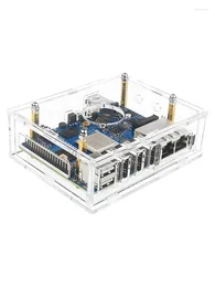 Computer Cables For Orange Pi 5Plus Case Acrylic Clear Box Protection Shell Cover Optional Heatsink Cooling Fan